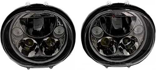 Custom Dynamics TruBEAM Dual LED Headlight Black CDTB-575OV-B