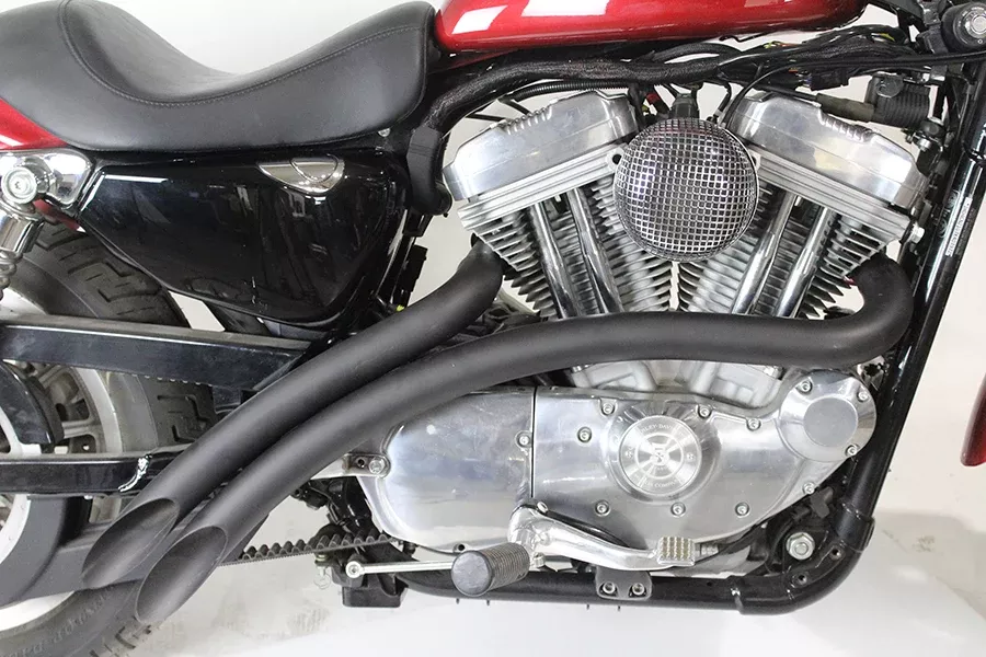 CYCLE SHACK CURVED BLACK EXHAUST 90-23HARLEY SPORTSTER 883 / 1200