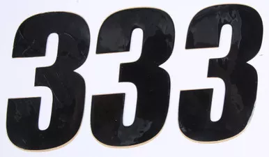 D Cor Number 3 Black 4" 3/Pk - 45-24-3