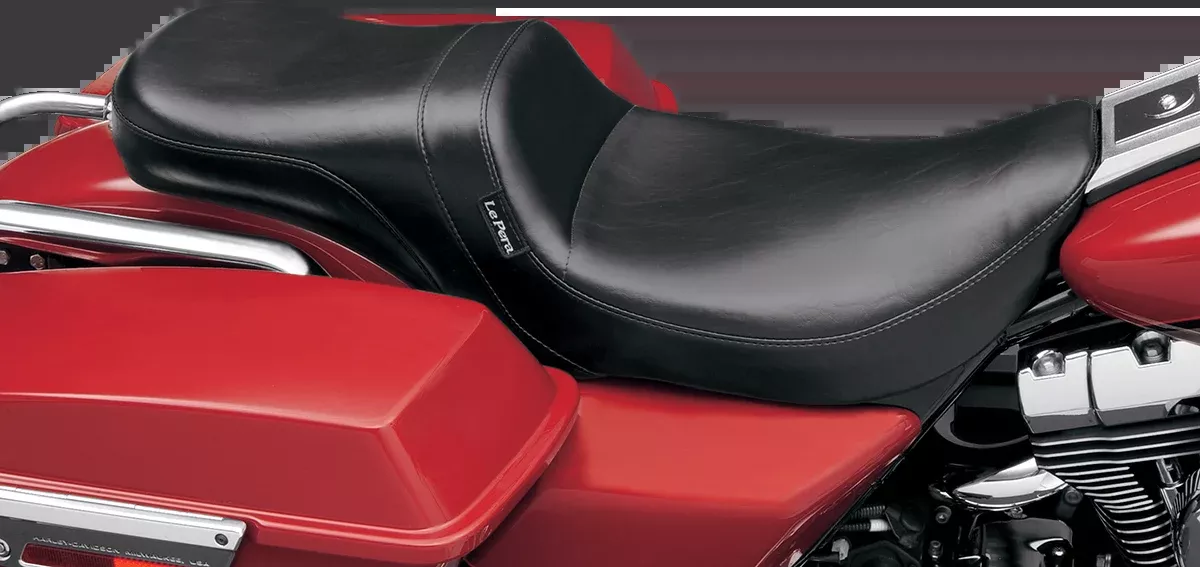 Daytona 2-Up Seat - Without Backrest - Smooth - Black - FLHR '02-'07