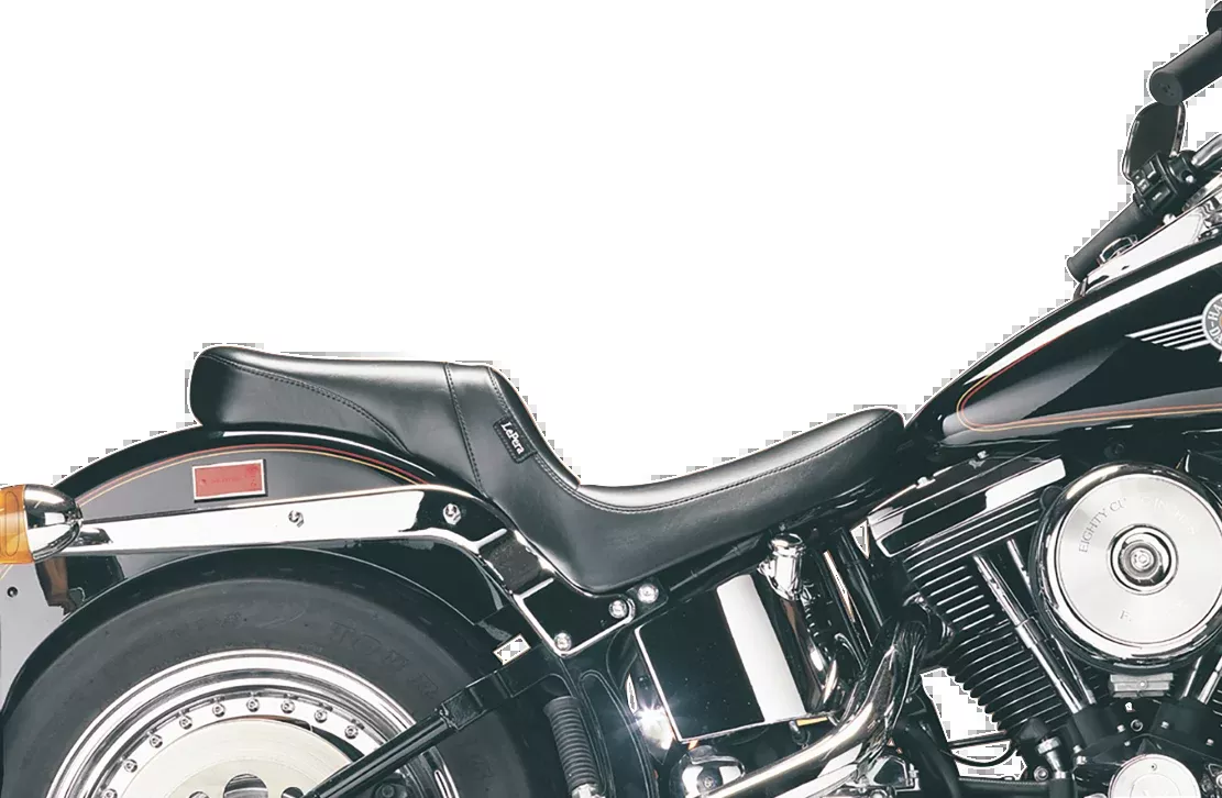 Daytona 2-Up Seat - Without Backrest - Smooth - Black - Softail '84-'99