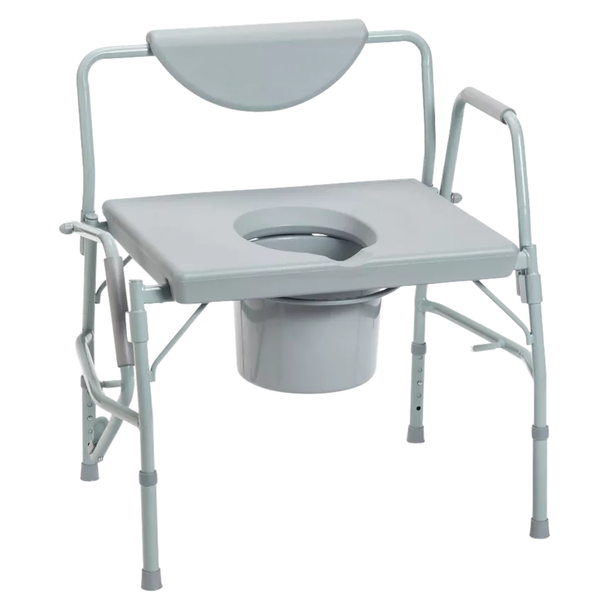 Deluxe Bariatric Drop-Arm Commode