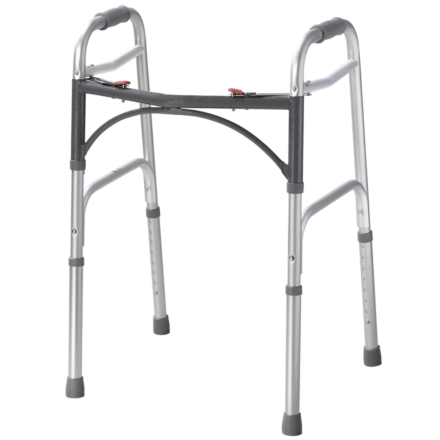 Deluxe Folding Walker, Two Button
