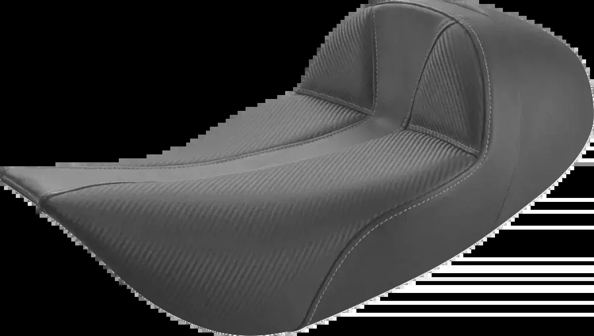Dominator Solo Seat - Extended Reach - w/o Backrest - Black w/ Gray Stitching - FLHR/FLHX '97-'07