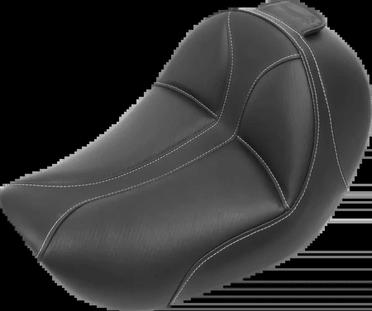 Dominator Solo Seat - w/o Backrest - Black w/ Gray Stitching - FL/FX '06-'17