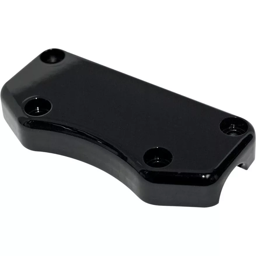 Drag Buffalo Smooth Black Handlebar 1" Riser Clamp Harley 3 1/2" Offset Holes