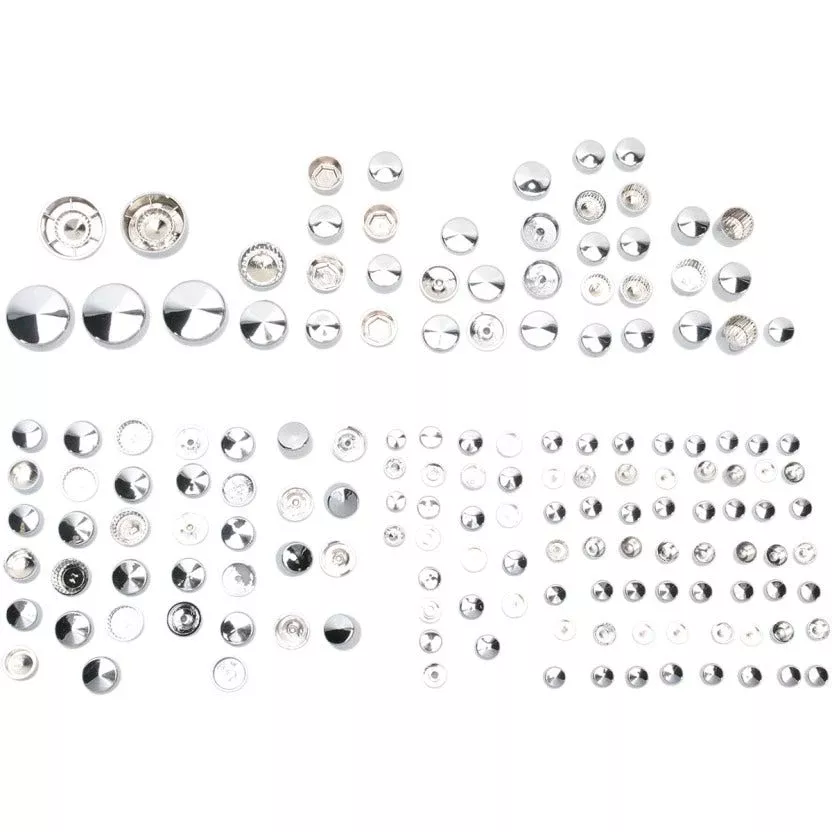 Drag Chrome Deluxe Engine Transmission Primary Bolt Cover Kit Harley Dyna 06-17