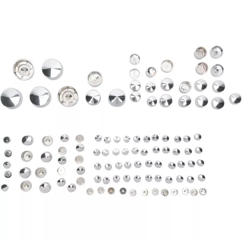 Drag Chrome Deluxe Engine Transmission Primary Bolt Cover Kit Harley XL 04-17