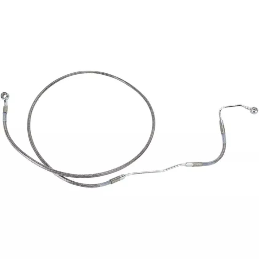 Drag Front Extended +4 Stainless Steel Brake Line for Harley 09-13 FLH/T W/ ABS