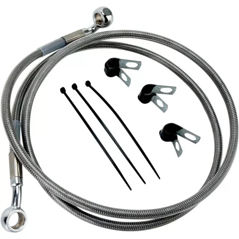 Drag Front Extended +8 Stainless Steel Brake Line for Harley 00-07 FLST/C/F