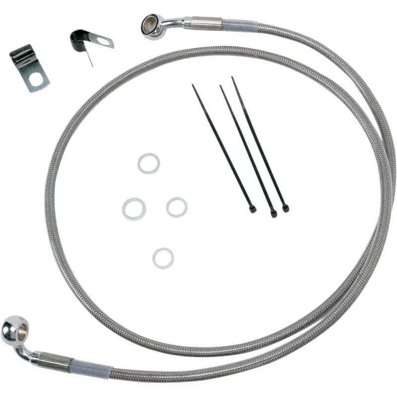 Drag Front Extended +8 Stainless Steel Brake Line for Harley 99-07 FXST