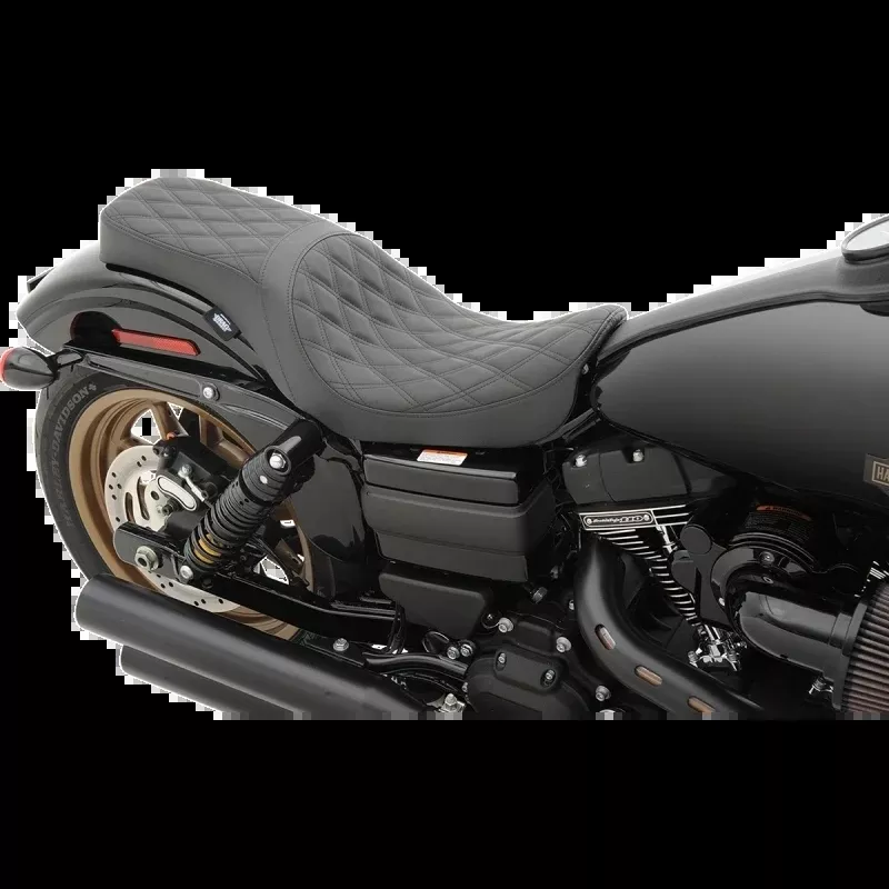 DRAG PREDATOR 2 SEAT BLACK 06-17 HARLEY DAVIDSON DYNA