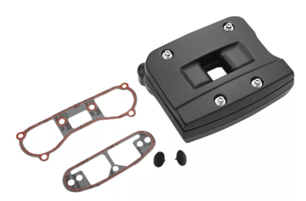 Drag Specialties Black Rocker Box Cover Kits for Harley 92-99 Evolution Models