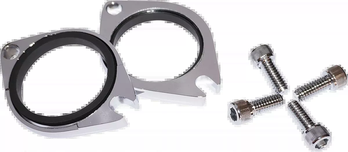 Drag Specialties Chrome Intake Manifold Flange Kit Viton seals 2006-2017 Harley