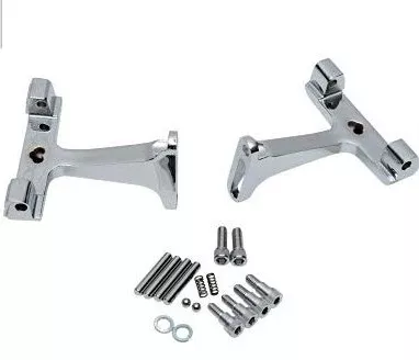 Drag Specialties Chrome Passenger Floorboard Mounts OEM 53070-00A Harley FLH