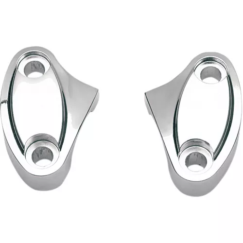 Drag Specialties Chrome Two-Piece Handlebar Riser Clamp for Harley - OEM#56057‑00