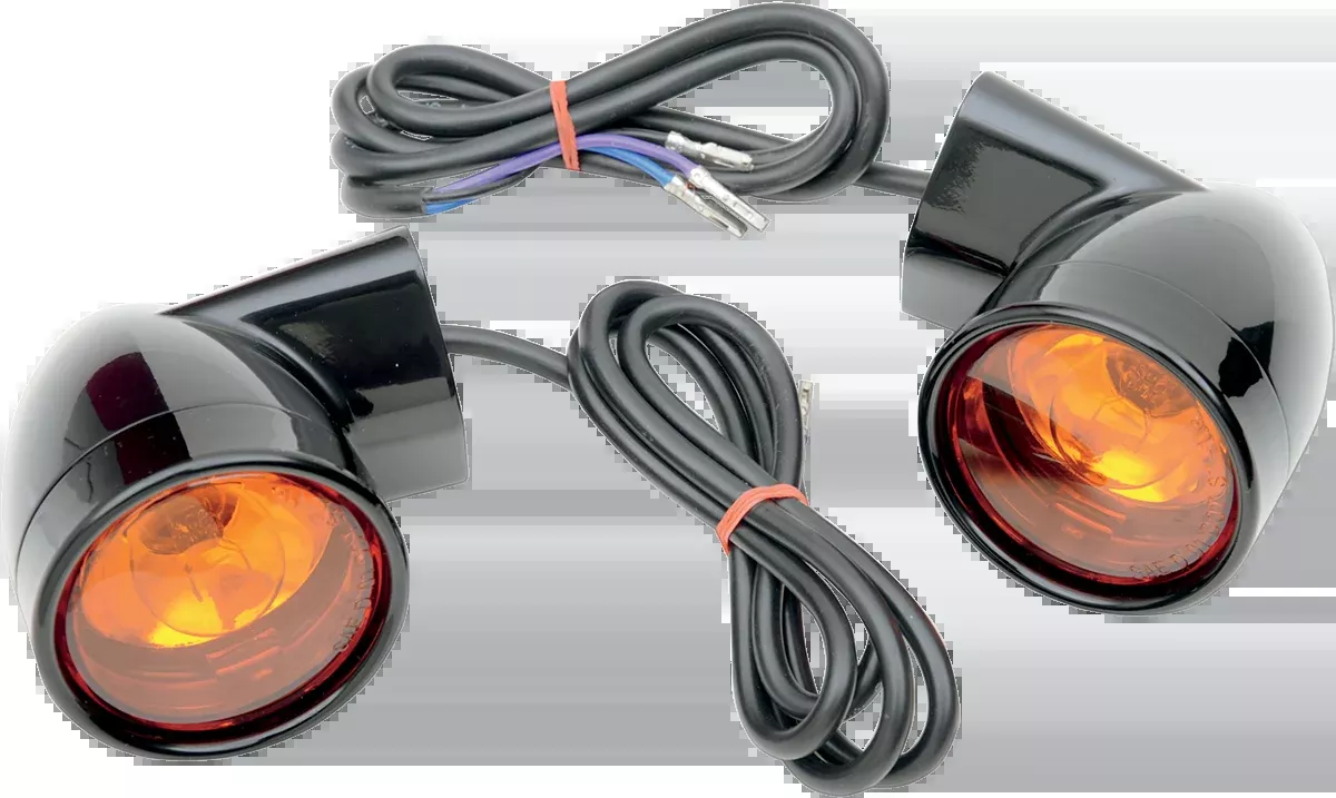 Drag Specialties Front Bullet-Style Turn Signal For Harley-Davidson FLH FLT 1994-2014