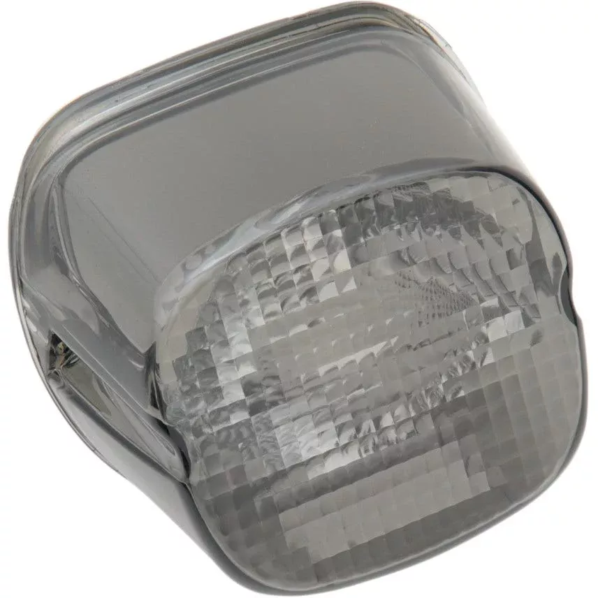 Drag Specialties Smoke Laydown Taillight Lens w/ Bottom Tag Window Harley 03-18