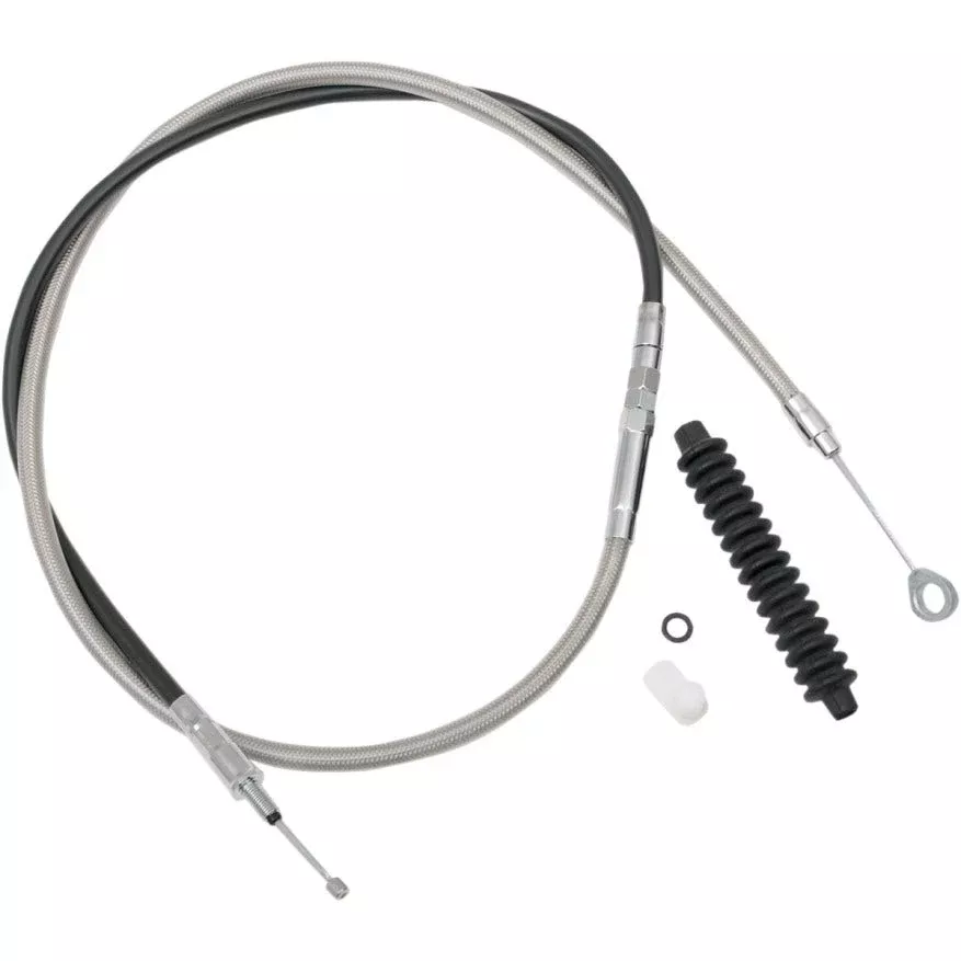 Drag Stainless 64" Long Plus + 2" Longer Clutch Cable for Harley 08-13 FLH/T