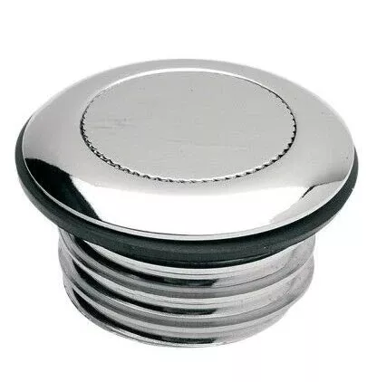 Drag Vented Chrome Pop-Up Gas Caps Harley-Davidson 1984- Early 1996