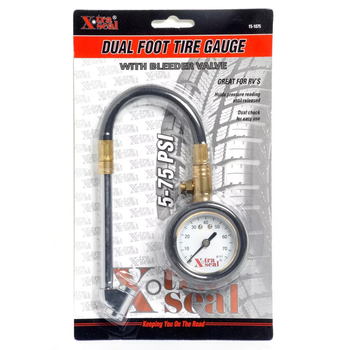 Dual-Foot Dial Gauge (5-75 PSI)