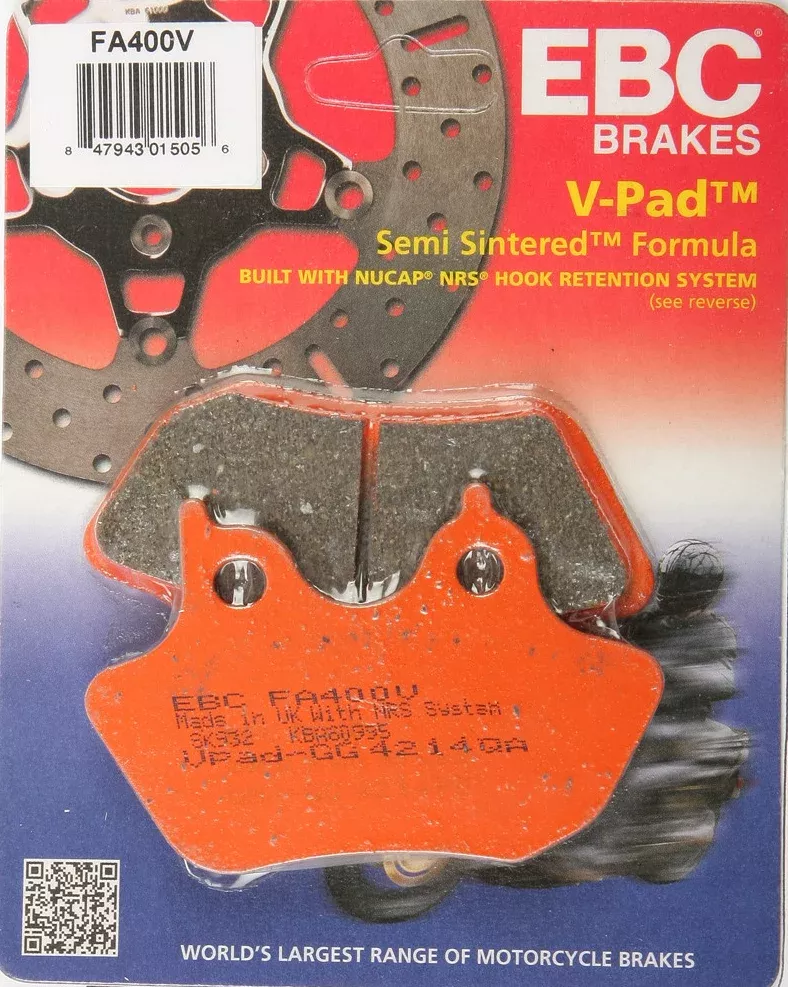 EBC Brakes Semi-Sintered Front/Rear Brake Pads For Select Harley-Davidson (2000-2007)