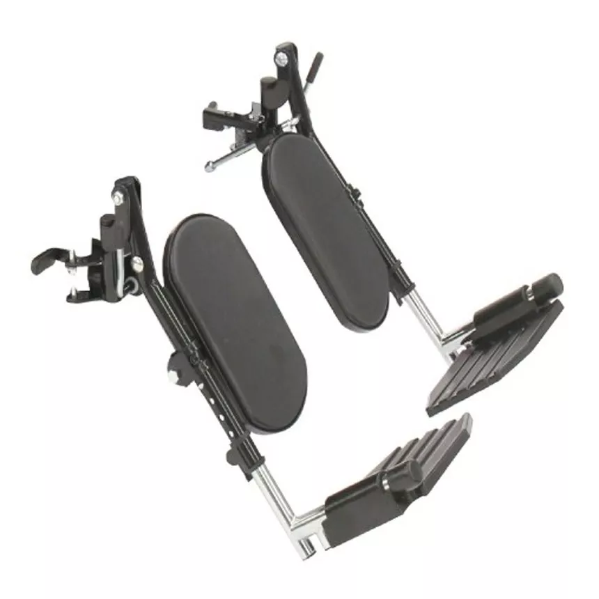 Elevating Legrests, Composite Footplates (Non-Padded Calf Pads) for Invacare Manual Wheelchairs (Pair)