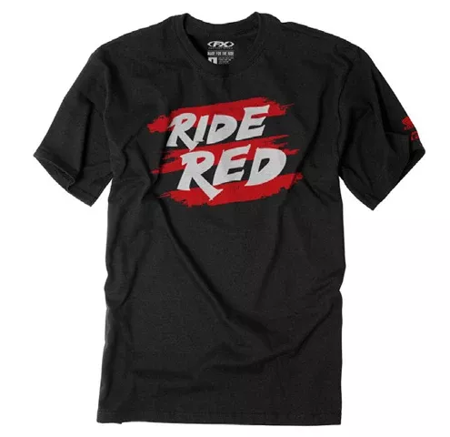 Factory Effex Honda Ride Red Stripes Youth T-Shirt Black (S)