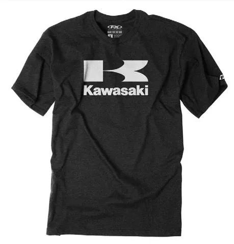 Factory Effex Kawasaki Flying K T-Shirt Heather Charcoal (M)