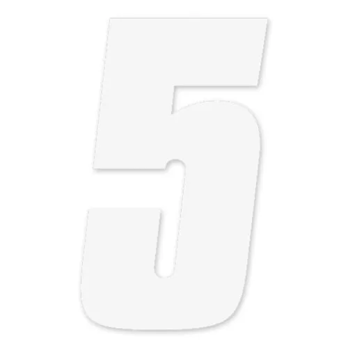 Factory Effex Numbers Factory 2015 4″ White 5