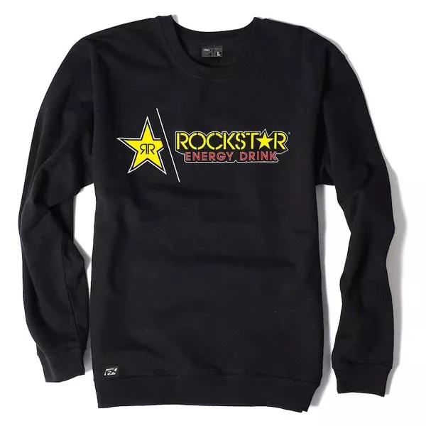 Factory Effex Rockstar Split Crew Sweatshirt Black (M)