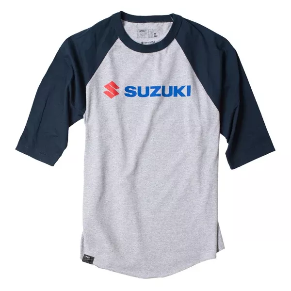 FACTORY EFFEX SUZUKI BASEBALL T-SHIRT / HEATHER-NAVY (M)