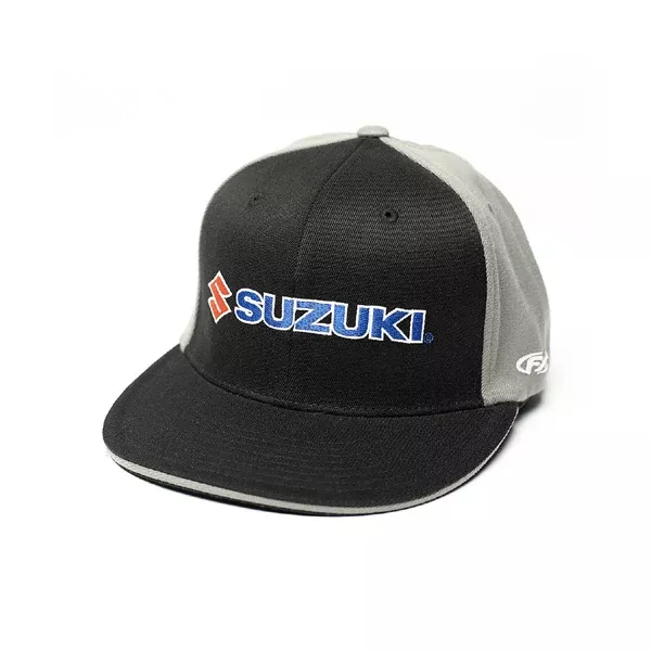 FACTORY EFFEX SUZUKI TEAM FLEX-STYLE HAT / BLACK-GREY (L/XL)