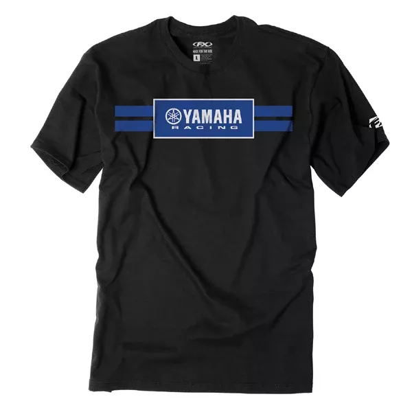 FACTORY EFFEX YAMAHA RACING STRIPES T- SHIRT / BLACK (M)