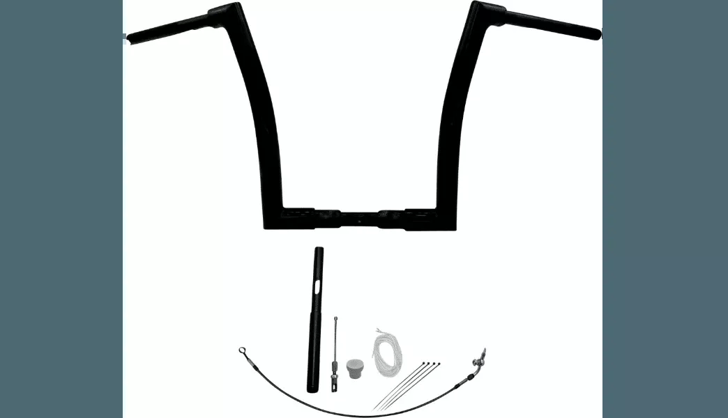 Fat Baggers 1.5" Flat Top EZ Install Handlebar Kit for '21-22 Road Glide Models - 14" Black