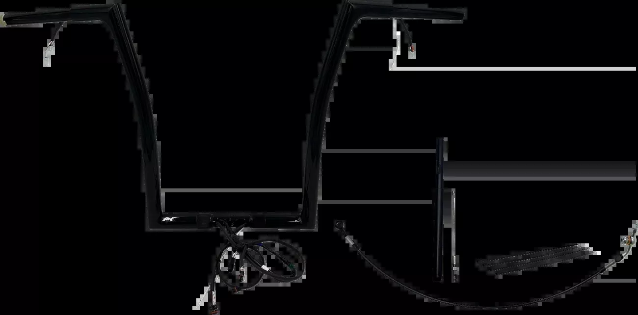 Fat Baggers Inc. Handlebar Kit – Flat Top – 16″ – Black-712916-B