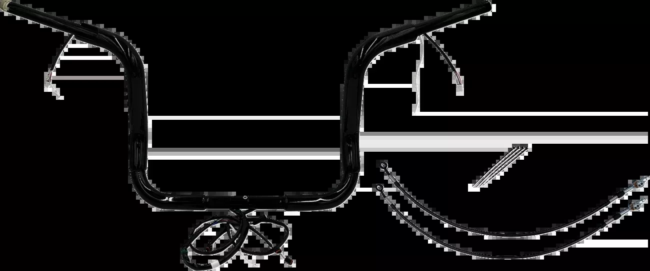 Fat Baggers Inc. Handlebar Kit – Pointed Top – 12″ – Black-802512-B