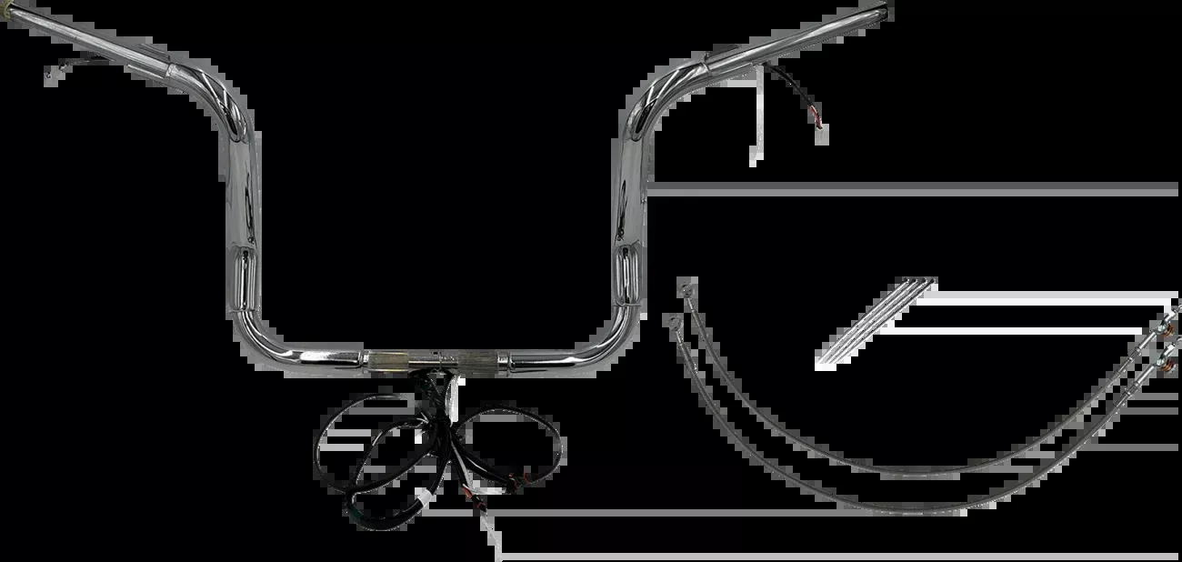 Fat Baggers Inc. Handlebar Kit - Pointed Top - 12" - Chrome-802512
