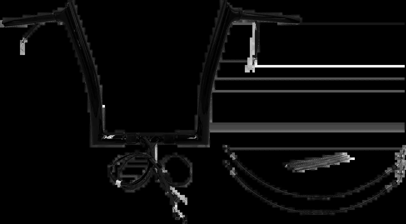 Fat Baggers Inc. Handlebar Kit – Pointed Top – 14″ – Black-801314-B