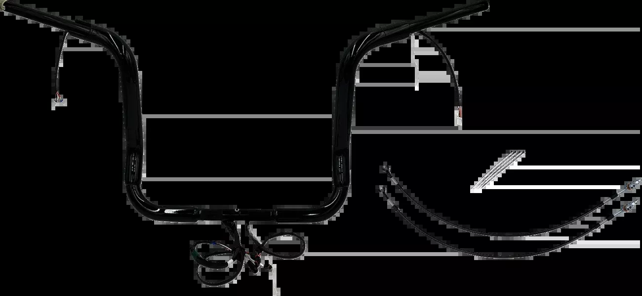 Fat Baggers Inc. Handlebar Kit – Pointed Top – 14″ – Black-801514-B