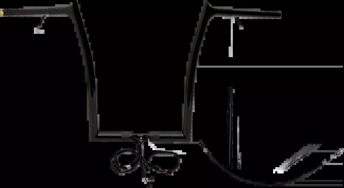 Fat Baggers Inc. Handlebar Kit - Pointed Top - 16" - Black-912916-B