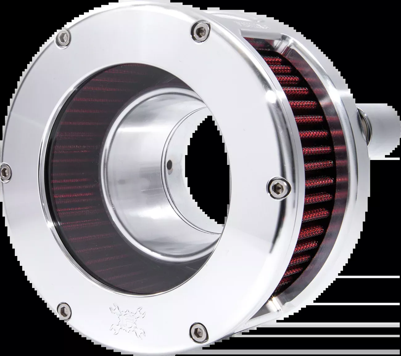 Feuling BA Series Clear Raw Red Air Cleaner Kit 2017-2024 Harley Touring Softail