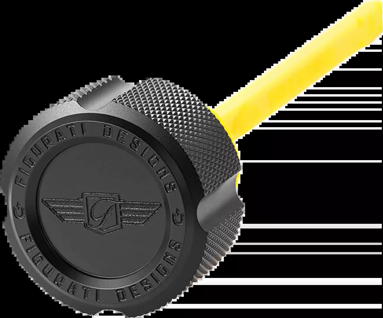 FIGURATI DESIGNS Performance Magnetic Oil Dipstick - Knurled - Black - M8 Touring/Trike - FDP01-M8KN-BLK