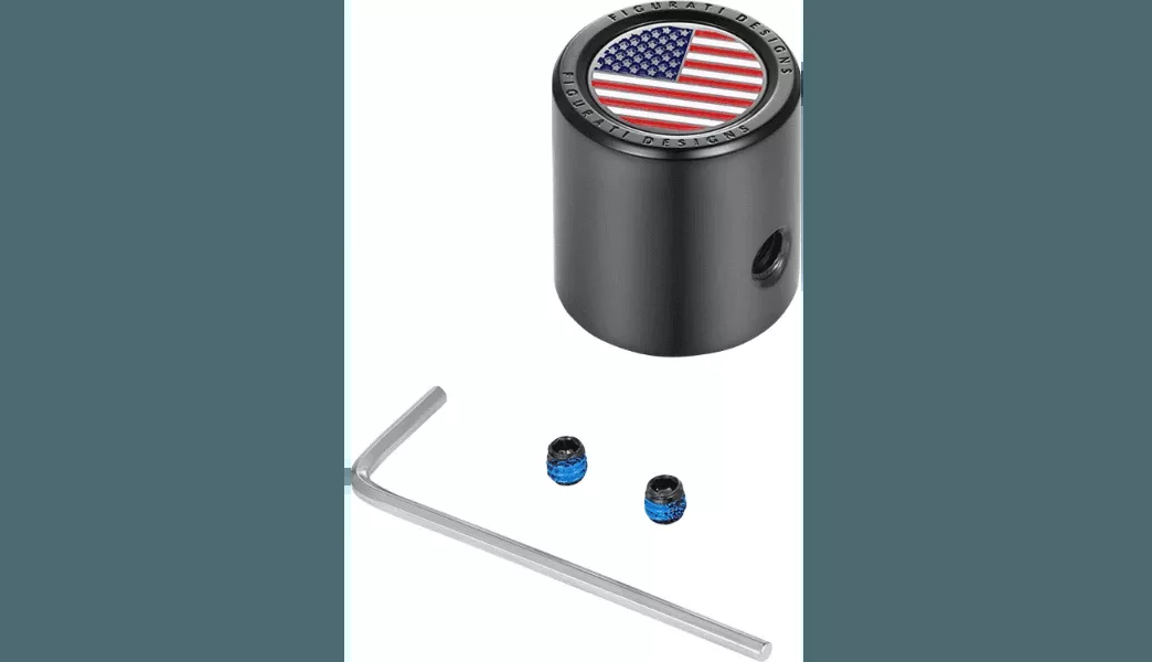 Figurati Heel-Toe Shifter Cover for Harley Davidson Models - RWB Flag Black