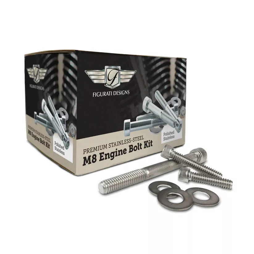 Figurati Performance Performance Polished STAINLESS-STEEL Bolt Kit For Harley-Davidson M8 Engines-2017-Present