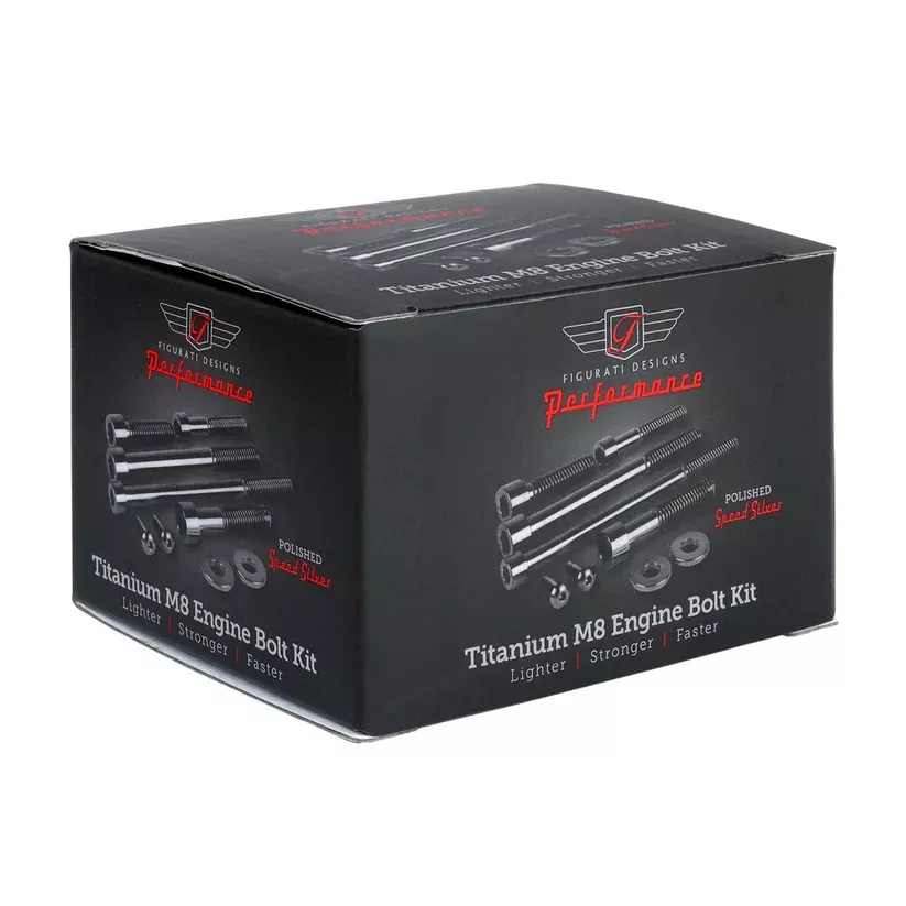 Figurati Performance Performance Titanium Bolt Kit For Harley-Davidson M8 Engines-2017-Present-(Black & Silver)