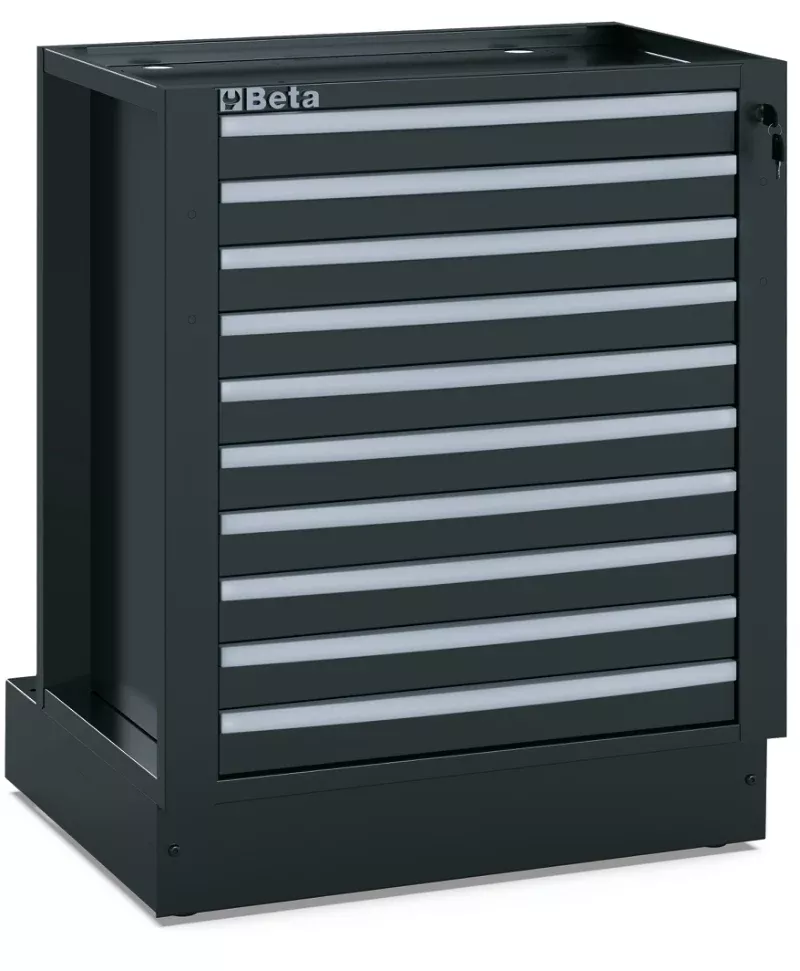 Fixed Module with 10 Drawers for RSC50, 588x367mm, Central Lock, Adjustable Feet - BetaRSC50 RSC50 M10