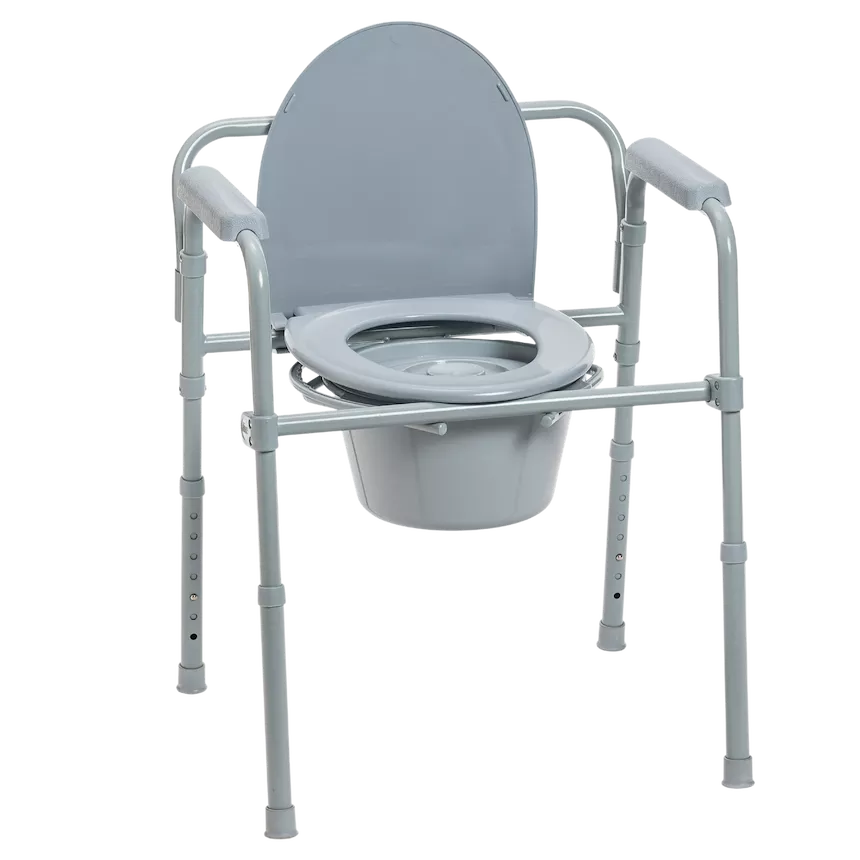 Folding Steel Commode
