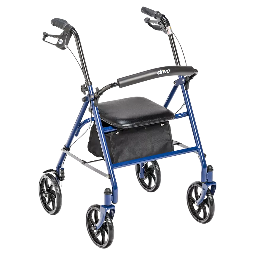 Four Wheel Rollator with Fold Up Removable Back Support