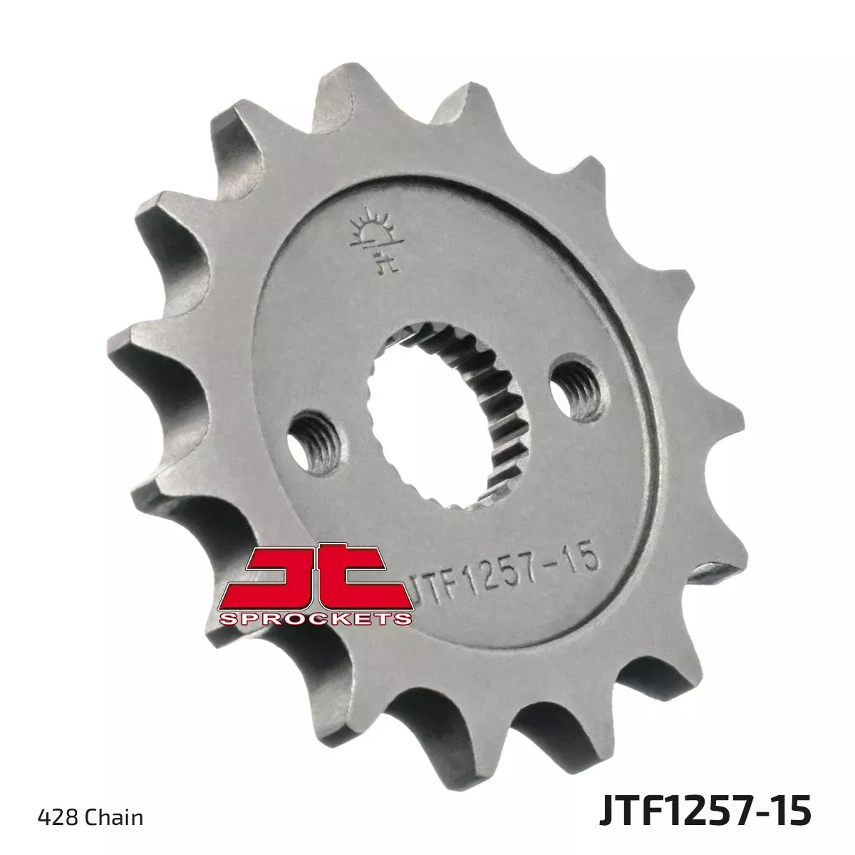 FRONT SPROCKET JTF1257.15 428, CR80/CR85 428 Chain Conversion